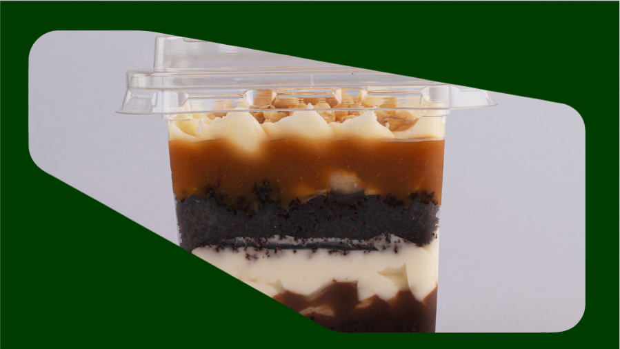 imagem de bolo de pote de chocolate recheado