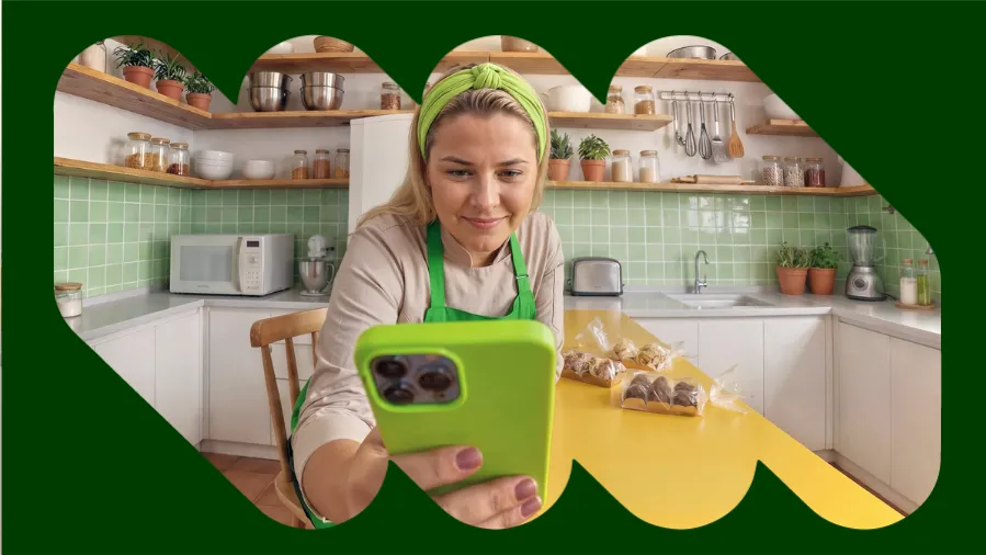empreendedora usando as redes sociais